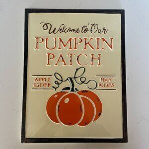 Welcome to Our Pumpkin‎ Patch Metal Sign Fall Home Decor, Halloween Decoration